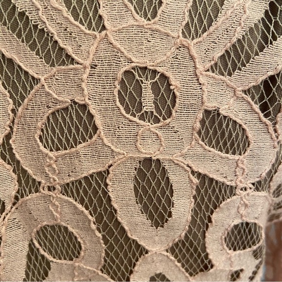 Rabbit Rabbit Rabbit Design Lace Overlay Dress Size 4 Romantic Blush Pink Church - Picture 8 of 9